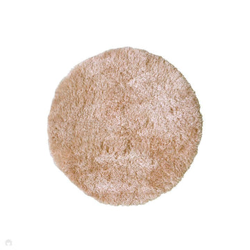 Soft Washable Cosy Champagne Round Rug-Melrose-Rug Love - The Most Loved Rug Store